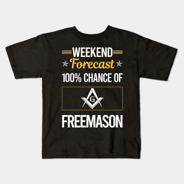 Funny Weekend Freemason Freemasonry Masonry Masonic Mason Stonemason Illuminati Kids T-Shirt by lainetexterbxe49